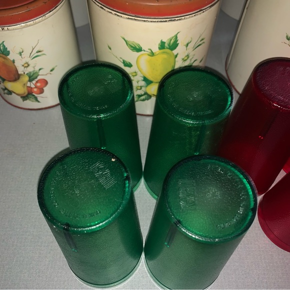 9 Vintage TEXAN Tumblers + 1 Small Similar Green & Red as Pictured Excellent LOT - Picture 3 of 14